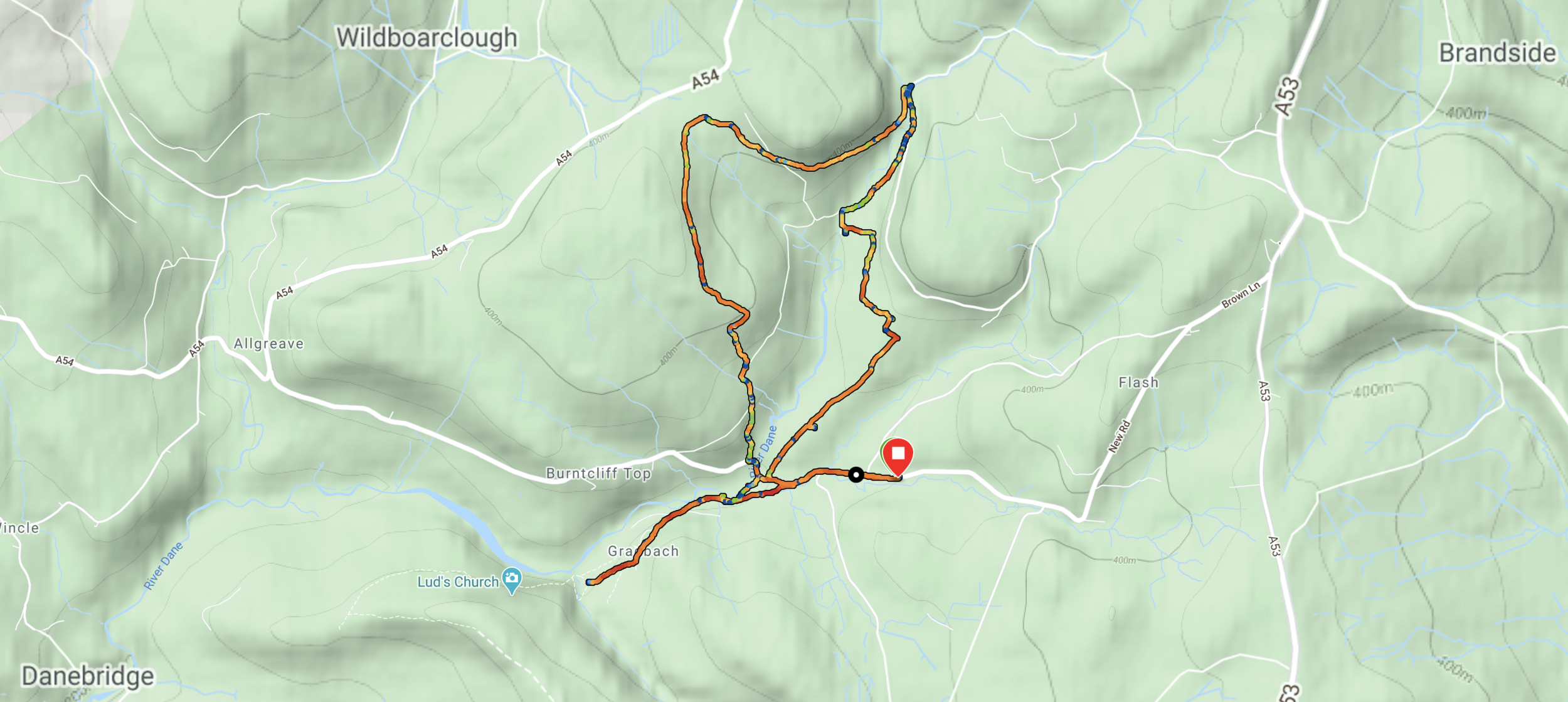 11.8km walk starting out at Gradbach car park